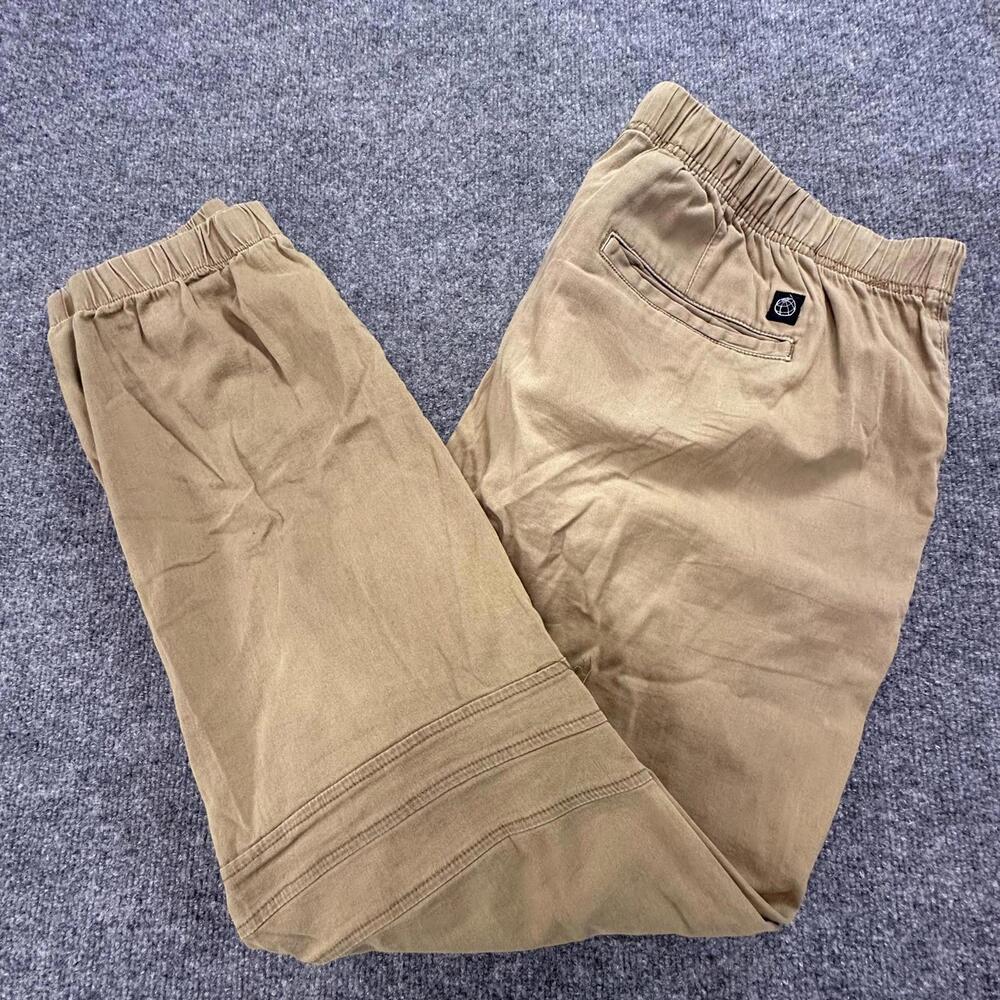 Free Planet Mens Tan Khaki Moto Jogger Pants Elastic Waist FEXP16 Size 4X #160